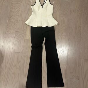 Elegant Black and Cream Jumpsuit